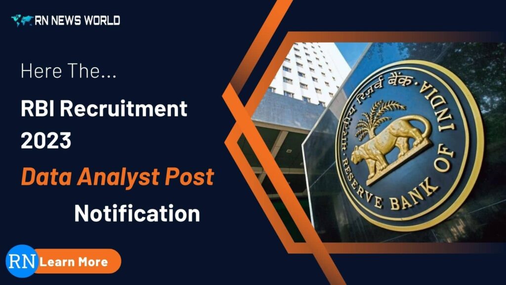 RBI Recruitment 2023 Data Analyst Post "66" To Apply