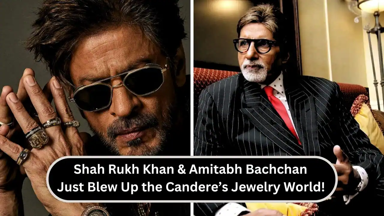 Shah Rukh Khan and Amitabh Bachchan representing Candere and Kalyan Jewellers